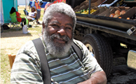 Mr Okra, a local character in New Orleans