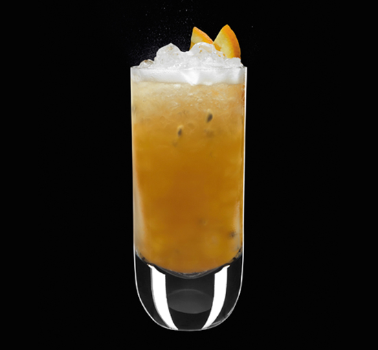 Ling Ling cocktail, served in a highball glass over crushed ice Ling Ling cocktail, served in a highball glass over crushed ice