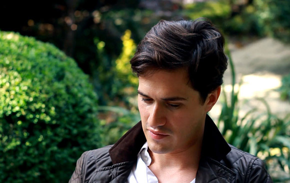 Charlie Siem, at home in his garden