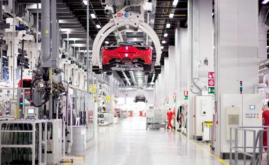 Ferrari 458 Spider on the V8 Assembly Line