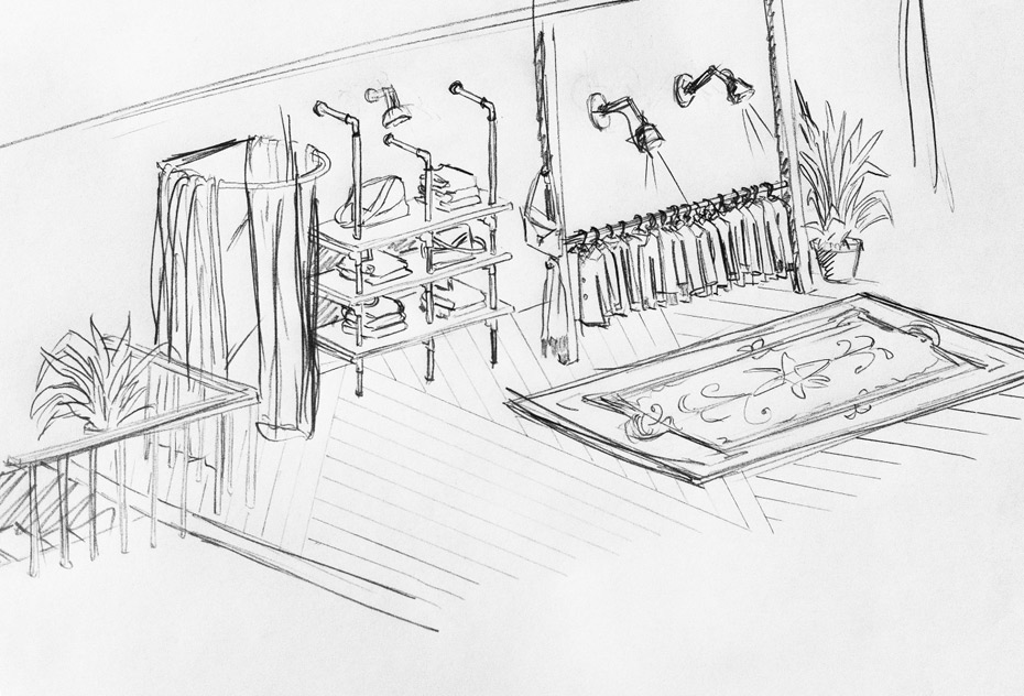 percival sketch of concrete rug