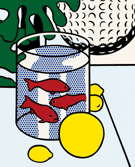 Lichtenstein, Still Life with Goldfish 1972. Private collection Lichtenstein, Still Life with Goldfish 1972. Private collection
