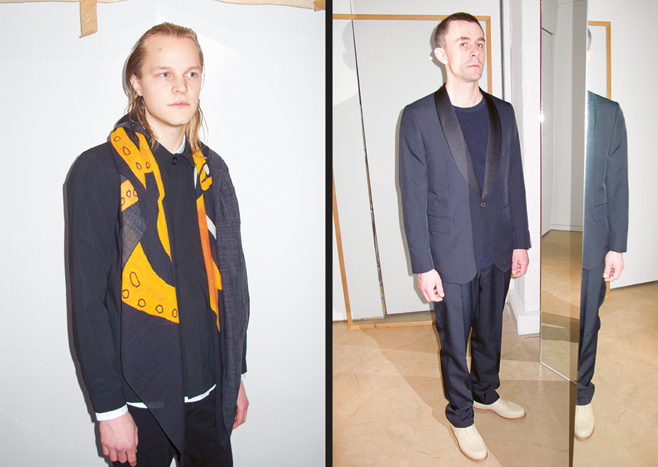Scarf-and-suit