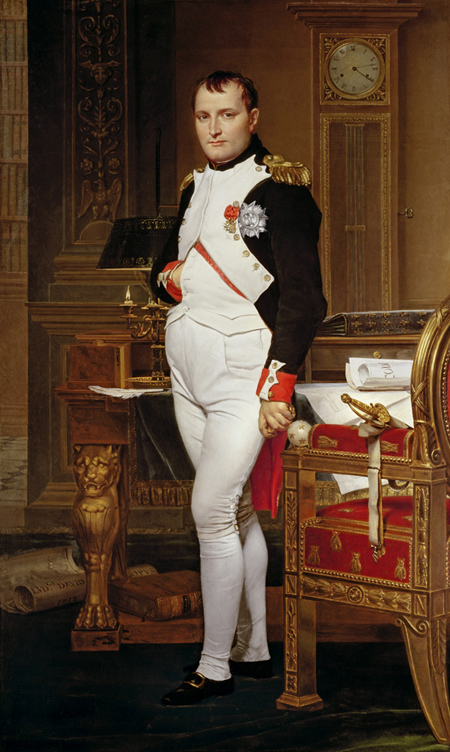 Jacques Louis David, Emperor Napoleon in His Study, 1812. Oil on canvas. Samuel H. Kress Collection, Washington D. C. © Wallace Collection, London, UK / The Bridgeman Art Library
