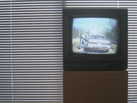 Installation view, Trooper, 1998. Jon Thomson & Alison Craighead. Single channel video. Courtesy of the artists and Carroll / Fletcher Installation view, Trooper, 1998. Jon Thomson & Alison Craighead. Single channel video. Courtesy of the artists and Carroll / Fletcher