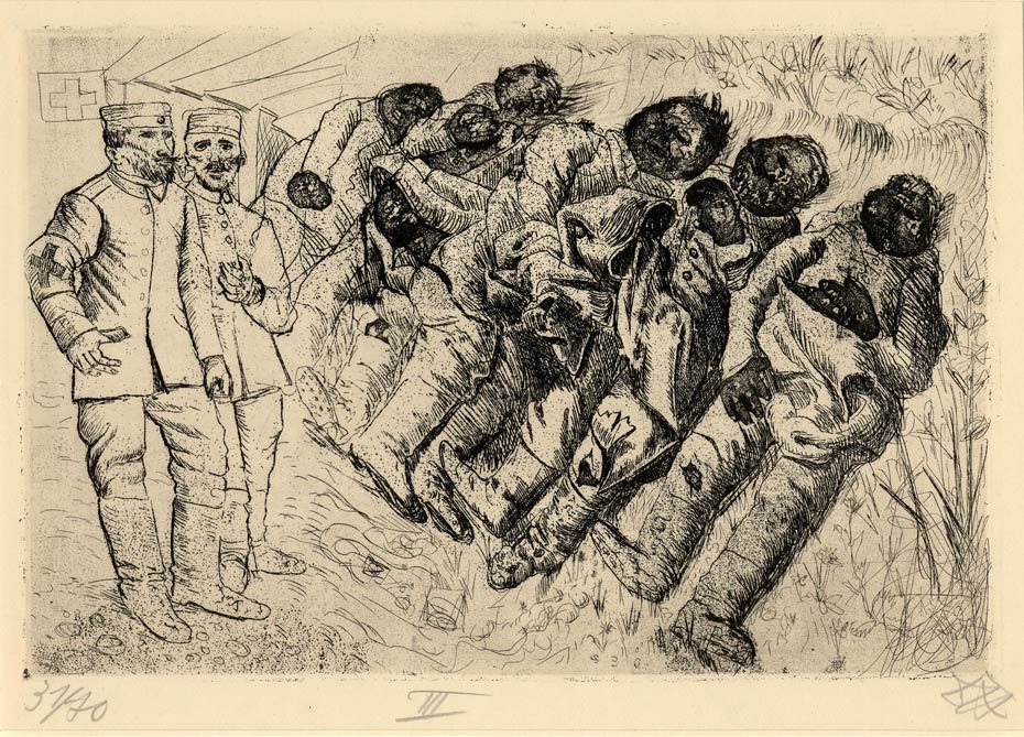 Gas victims (Templeux-la-Fosse) August 1916 , Etching on paper