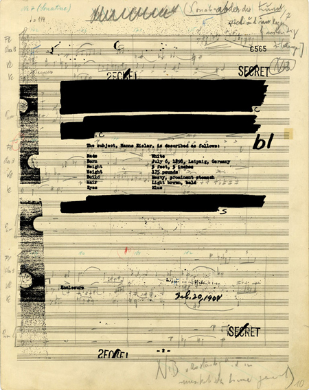 Susan Philipsz, Part File Score, Digital/Siebdruck auf Leinwand, 185 x 145 cm, 2014 © Courtesy the artist, Isabella Bortolozzi Galerie, Berlin, Tanya Bonakdar Gallery, New York
