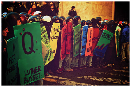 Book Bloc, Rome, November 2010, Courtest Vittorio Giannitelli - SonarProject - RadioSonar.net