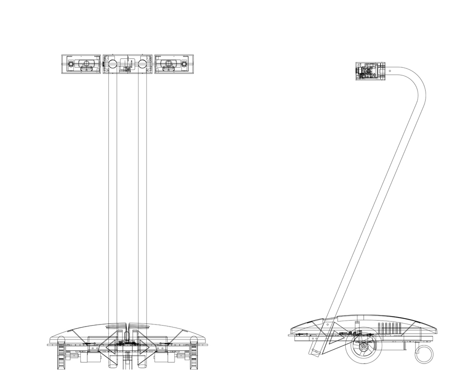 Orthographic projection (front and side)