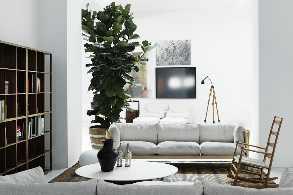 Inside the De Padova showroom, via Santa Cecilia, Milan