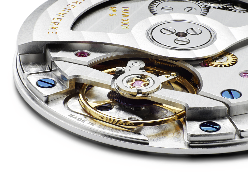 Watches in the NOMOS Neomatik collection contain a DUW 3001 automatic movement, which is built in-house Watches in the NOMOS Neomatik collection contain a DUW 3001 automatic movement, which is built in-house