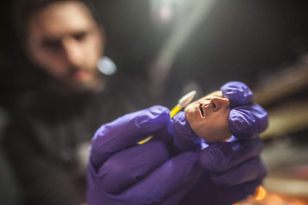 On the set of the animated stop motion film, ANOMALISA, by Paramount Pictures Photo Credit: Chris "Toots" Tootell © 2015 Paramount Pictures. All Rights Reserved.