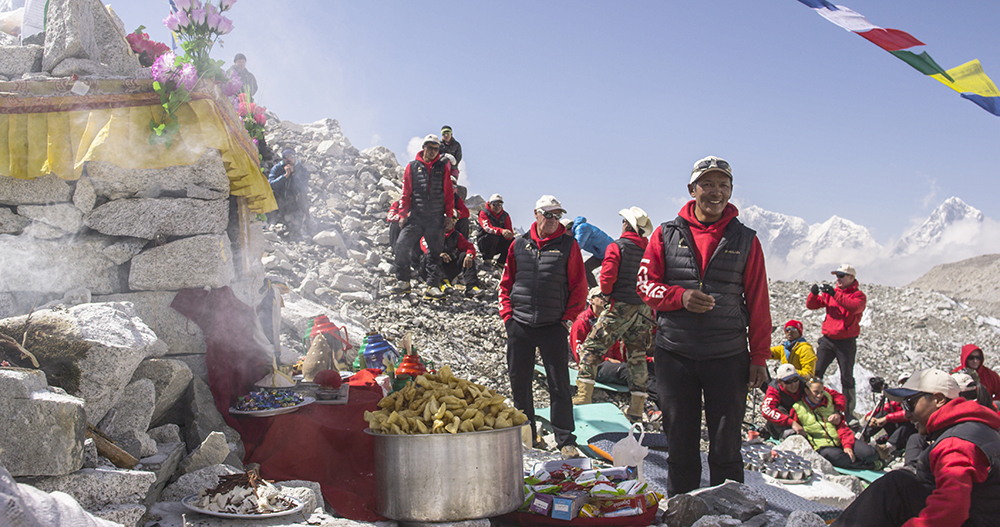 Puja at Base Camp