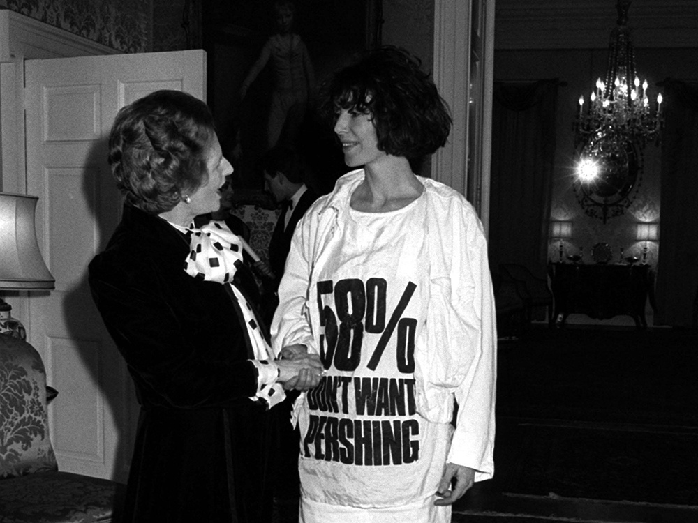 Katharine Hamnett meets Margaret Thatcher