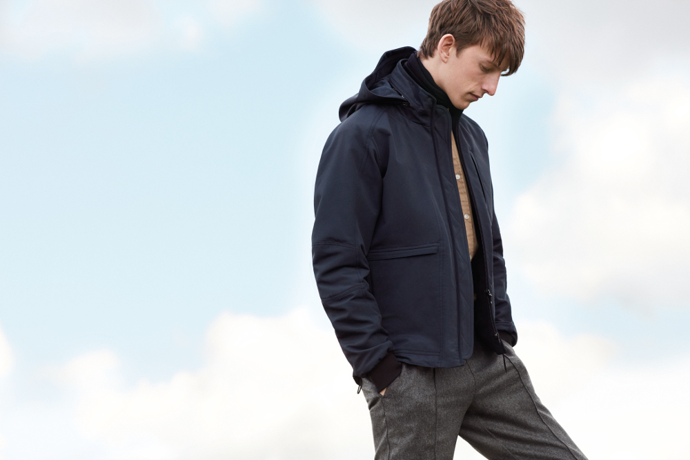 Twill shirt, sports blousan and flannel trouser, Lou Dalton for Jaeger