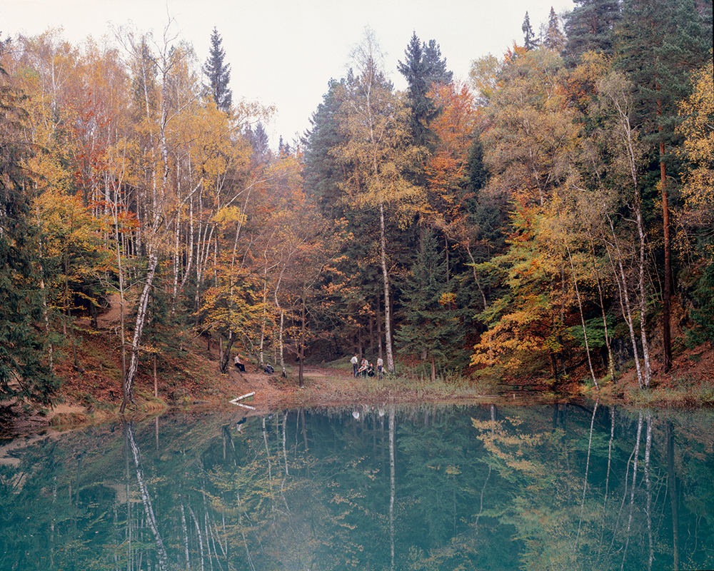 Flooded mining pit
