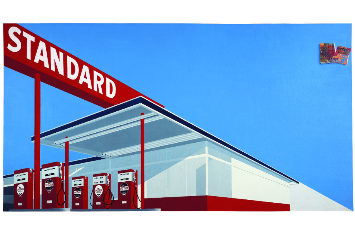 Standard Station, 10₵ Western Torn in Half, 1964 ©Ed Ruscha